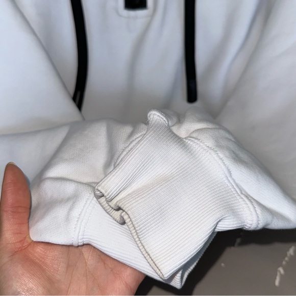 Diesel Chunky Half-zip Cropped Cotton Hoodie in white - Picture 7 of 10